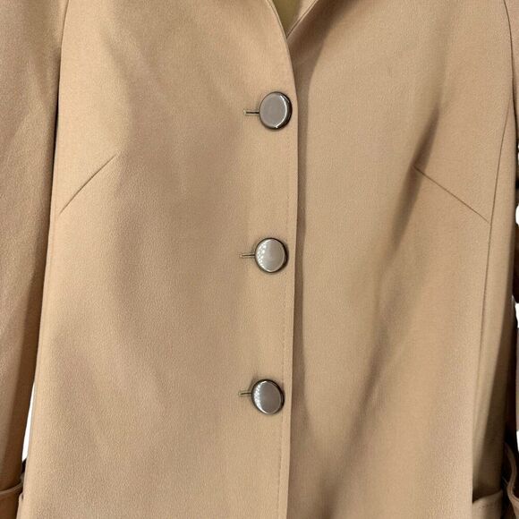 ESCADA Cashmere Jacket Size 42 US L Tan Piacenza Three Button Classic Designer - Picture 4 of 16